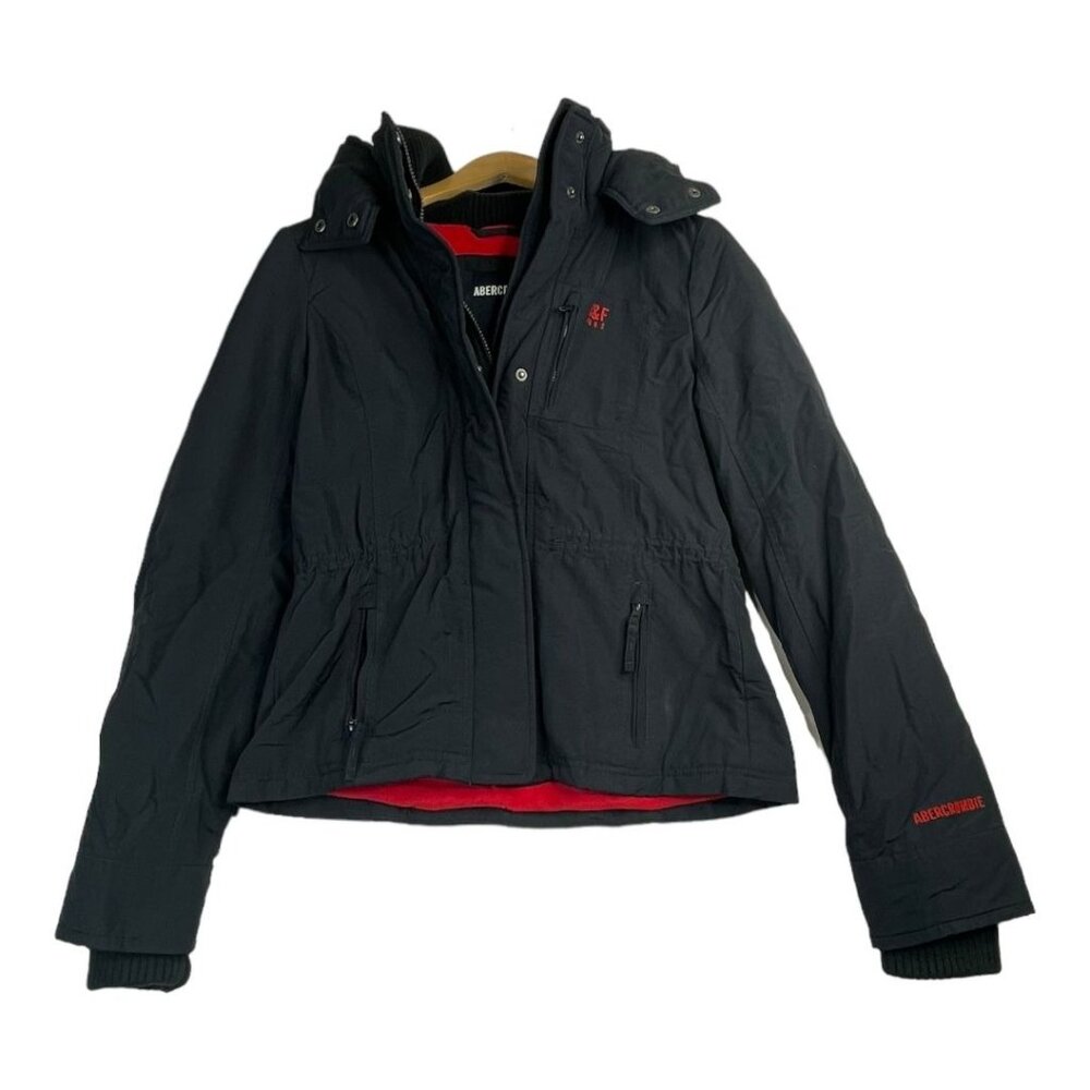 Abercrombie Boys Fleece Lined Hooded Jacket size Medium Blue‎